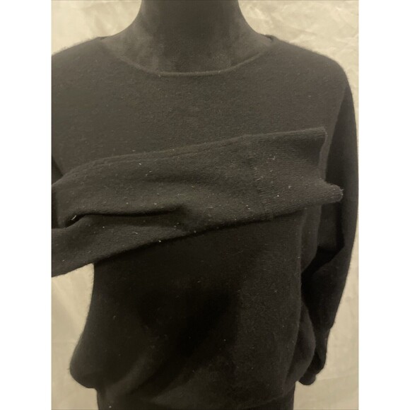 PRIVE 100% CASHMERE ROUND NECK SWEATER LUXURY MINIMALIST SOFT PREPPY COASTAL MED - Picture 5 of 7